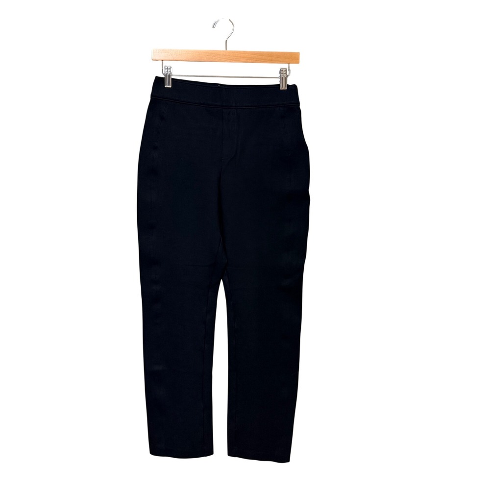 Spanx The Perfect Pant Black Slim Straight Leg Ponte Pull On Trousers Womens M
